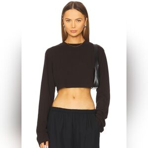 The Tokyo Crop Shirt In Espresso